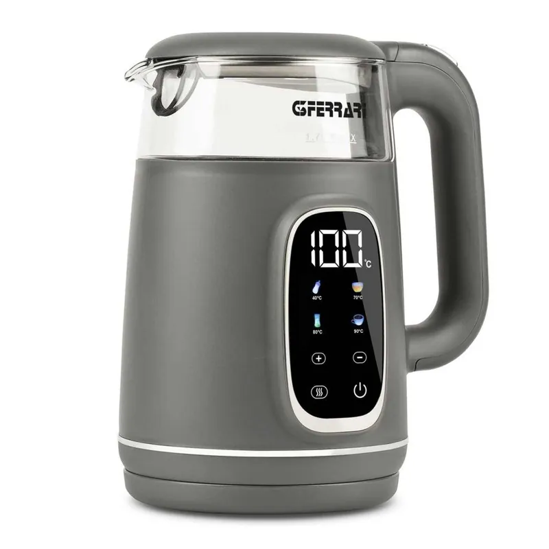 Bestseller Czajnik z regulacją temperatury TISANIERE GLASS 1,7 l, szary, plastikowy, G3Ferrari