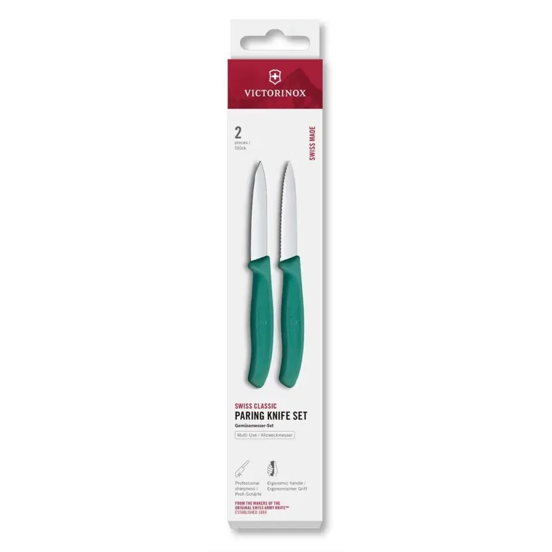Cena promocyjna Zestaw noży SWISS CLASSIC 8 cm, zestaw 2 szt., zielony, Plastikowy, Victorinox