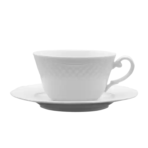 LUBIANA ARIANNA Filiżanka Ze Spodkiem Do Kawy Herbaty Biała 200 ml/16 cm Oferta czasowa