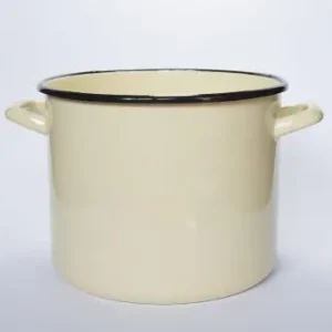 Garnek emaliowany wysoki kremowy 20 cm Elo Pol Taniej