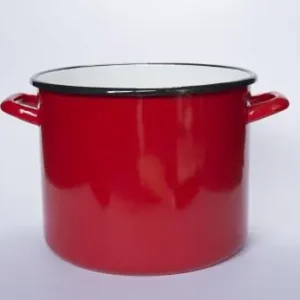 Darmowa dostawa Garnek emaliowany wysoki czerwony 20 cm Elo Pol