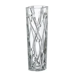 BOHEMIA LABYRINTH Wazon Szklany Na Kwiaty 25,5 cm Nowoczesny Flakon Dostępne od ręki