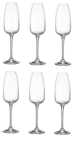 BOHEMIA Kieliszki Komplet 6 szt. Kieliszków Do Szampana 6 x 290 ml Oferta