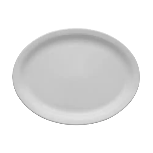 LUBIANA AMERYKA Półmisek Owalny Na Przekąski 25 cm Biały Porcelana Biała Ostatnie sztuki