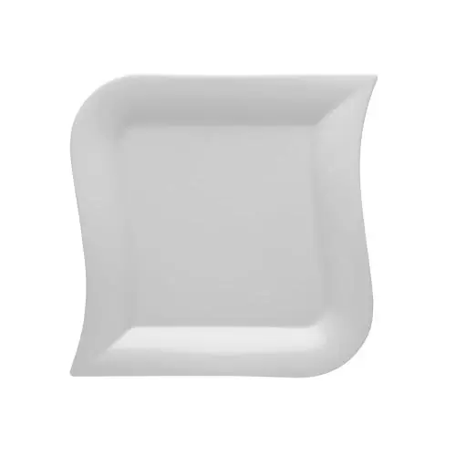 LUBIANA OPERA Talerz Obiadowy Płytki 1 Szt. Porcelanowy 27 cm Biały Tani