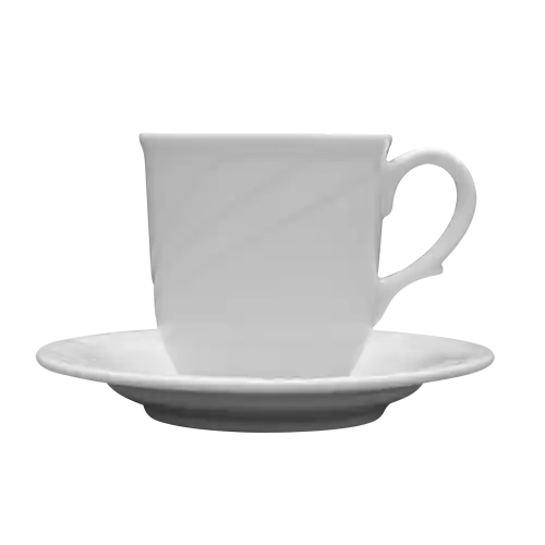 Bestseller LUBIANA ARCADIA Filiżanka Do Kawy Herbaty Porcelana Biała Ceramika 210 ml