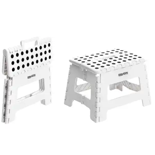 STOŁEK TABORET SKŁADANY ANTYPOŚLIZGOWY biały 22,5 cm 150 kg Nowość