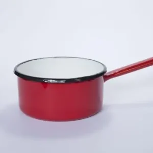 Darmowa dostawa Rondel emaliowany czerwony z trzonkiem 20 cm Elo-Pol