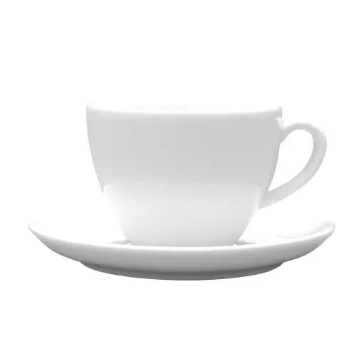 Rabat LUBIANA NANA Filiżanka Ze Spodkiem Do Kawy Espresso Biała 100 ml 12 cm