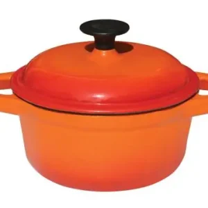 Żeliwny garnek Round Casserole 1 litr pomarańczowy - Grunwerg Wyjątkowa oferta