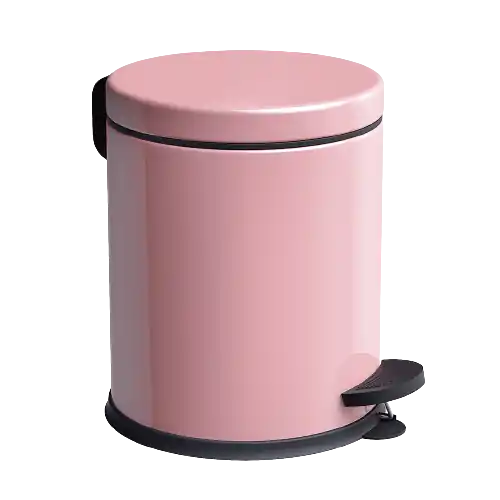 Nowość Kosz okrągły z pedałem Różowy Easyform 3 l