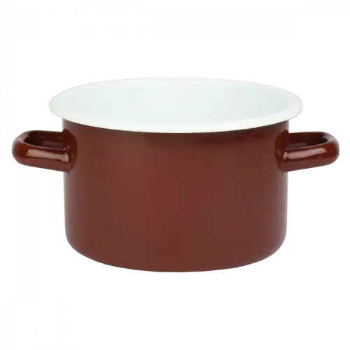 Oferta limitowana Garnek emaliowany Bordowy Emalia Rybnik 16 cm/2 l