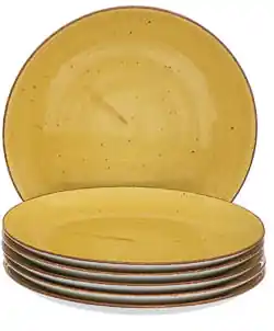 Hit cenowy LUBIANA KOLORY ZIEMI zestaw 6 talerzy deserowych żółty 16,5 cm
