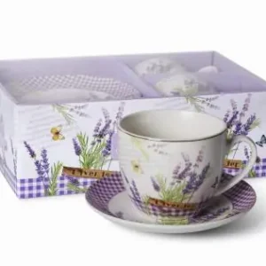 LIVELLO KOMPLET ZESTAW 2 FILIŻANEK PORCELANOWYCH ZE SPODKIEM 250 ML / 14 CM Popularny