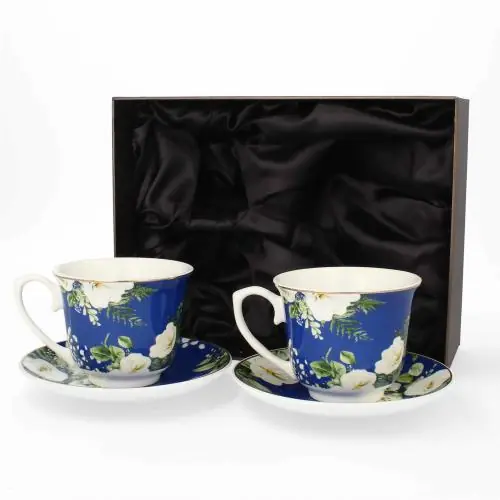 Darmowy zwrot 2 x Filiżanka Ze Spodkiem Do Kawy 250 ml Zestaw Kawowy Porcelana Livello