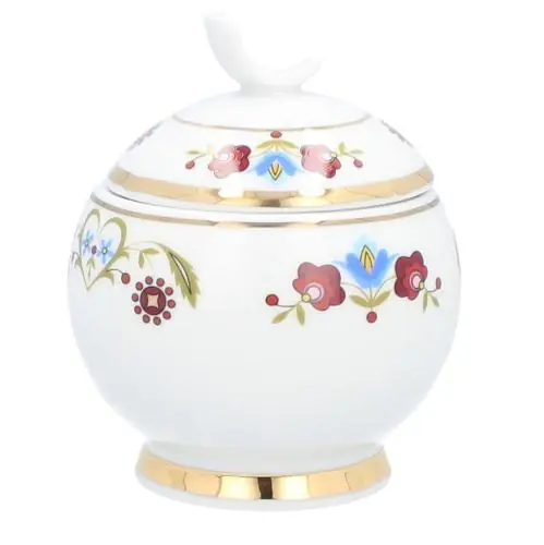 Tani LUBIANA AMBASADOR Cukiernica Porcelanowa Z Pokrywką 200 ml MOTYW KASZUBSKI