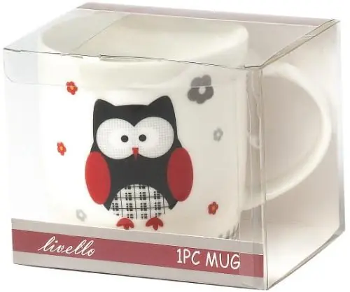 LIVELLO Kubek Porcelanowy Do Kawy Herbaty Na Prezent Ceramiczny Duży 450 ml Dostępne od ręki