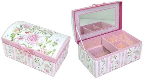 LIVELLO Szkatułka Na Biżuterię Organizer Kuferek Pudełko Z Lusterkiem 20 cm Bestseller