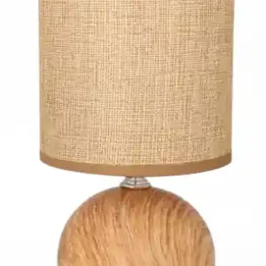 Wyjątkowa oferta LAMPA CERAMICZNA LIVELLO 25 CM BRĄZOWA LOFT LAMPKA NOCNA Z KABLEM ABAŻUR