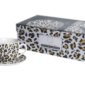 Kup teraz 2 x Filiżanka Ze Spodkiem Do Kawy 250 ml Zestaw Kawowy Porcelana Livello