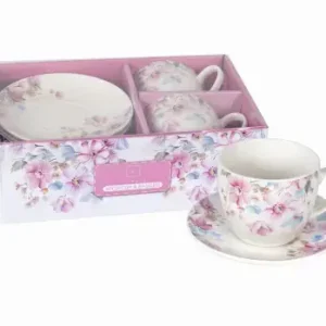 Szybka wysyłka 2 x Filiżanka Ze Spodkiem Do Kawy 250 ml Zestaw Kawowy Porcelana Livello