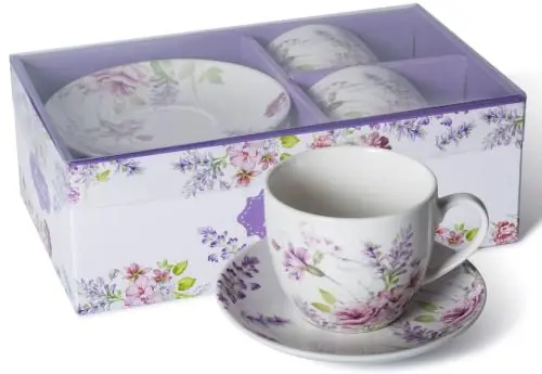 2 x Filiżanka Ze Spodkiem Do Kawy 250 ml Zestaw Kawowy Porcelana Livello Zniżka