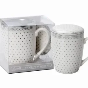 Do wyczerpania zapasów LIVELLO Kubek porcelanowy z metalowym zaparzaczem 350 ML