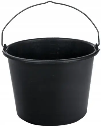 Wiadro budowlane gospodarcze plastikowe 20l czarne Darmowy zwrot