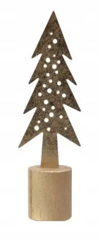 Figurka świąteczna na półkę drewniana choinka 29 cm Bezpieczne zakupy