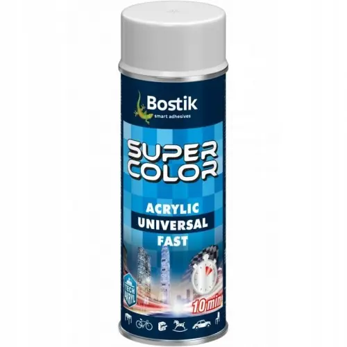 Lakier w sprayu uniwersalny Super Color 400 ml biały Łatwy zwrot