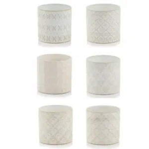 Doniczka ceramiczna cylinder kremowa mix 16 cm 1 szt Okazja