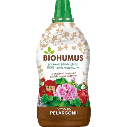 Biohumus nawóz do pelargonii i roślin balkonowych 1l Bezpieczne zakupy