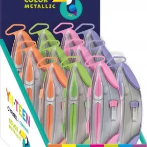 Cyrkiel w etui szkolny color mettalic 1 szt Łatwy zwrot