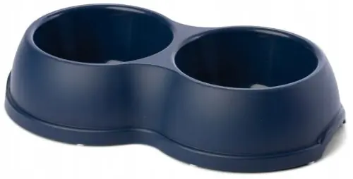 Zamów dziś Miska podwójna dla psa granatowa plastikowa 0,5 l