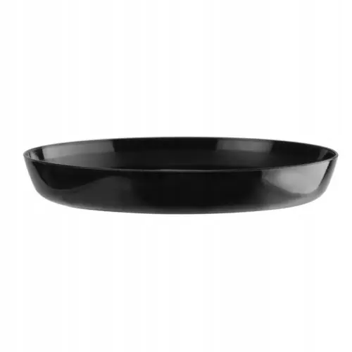Niska cena Podstawka pod doniczkę czarna plastikowa 15,5 cm Crystal