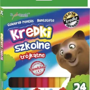 Łatwy zwrot Kredki Bambino ołówkowe trójkątne 24 kolorów