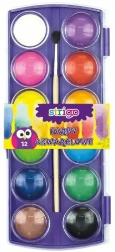 Sprawdź teraz Farby szkolne akwarelowe wodne 12 kolorów