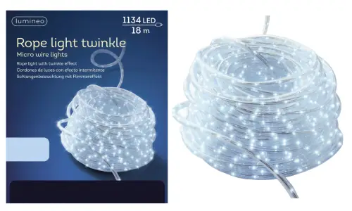 Bezpieczna płatność Lampki choinkowe LED zewnętrzne zimne białe 18 m
