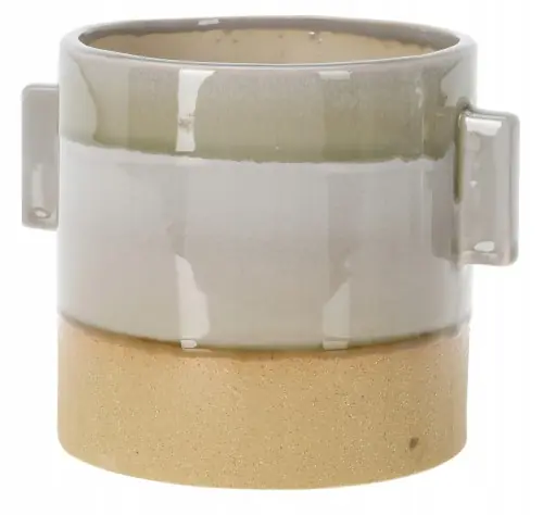 Osłonka ceramiczna na doniczkę okrągła 13,8 x 14 cm Wyjątkowa oferta