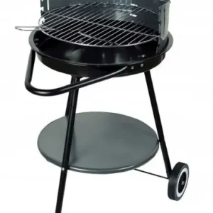 Grill okrągły węglowy z rożnem na kółkach 50 cm Szybka dostawa