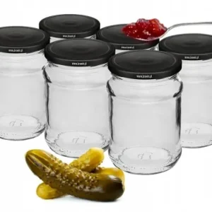 Słoiki na przetwory z zakrętkami 6 szt 250 ml Wysoka jakość