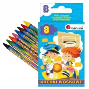 Kredki świecowe woskowe 8 kolorów Bezpieczna płatność
