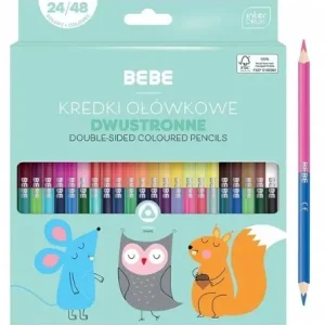 BEBE Kredki ołówkowe dwustronne wytrzymałe Olo 48 kolorów Ostatnie sztuki