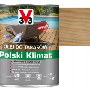 Olej do tarasów drewnianych bezbarwny ochronny 1l Bestseller
