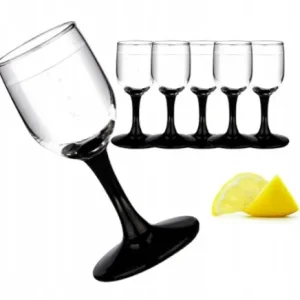 Cena promocyjna Kieliszki do likieru i wódki czarne 35 ml 6 sztuk