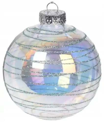 Bombka na choinkę zdobiona błyszcząca nietłukąca 11,5x9,5 cm 1szt Tylko dziś