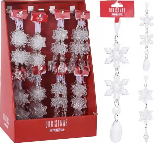 Zawieszka na choinkę śnieżynka ozdoba świąteczna 18 cm 1szt Nie przegap