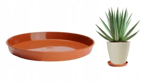 Oferta Podstawka drewnopodobna pod doniczkę terakota 14 cm
