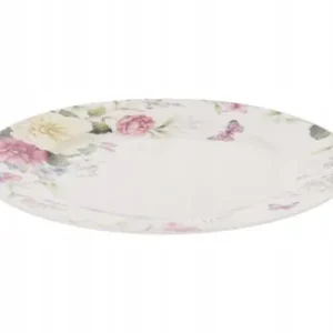 Talerz płytki duży porcelanowy 27 cm kwiatowy wzór Popularny