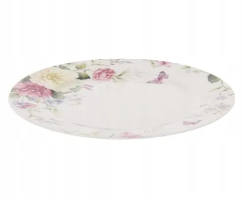Talerz płytki duży porcelanowy 27 cm kwiatowy wzór Popularny